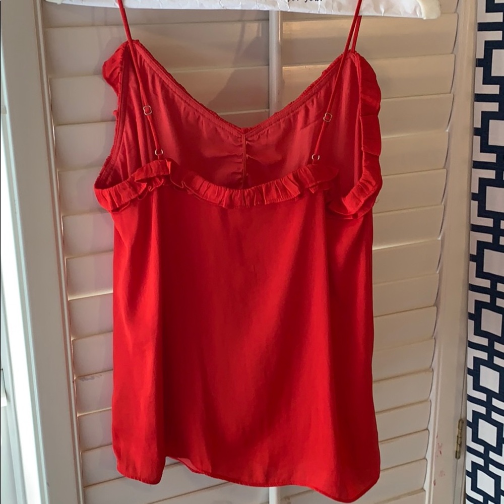 Red ruffle tank top - Picture 2 of 3